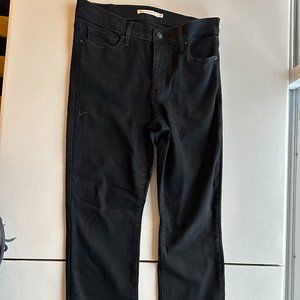 Levi's 314 Shaping Straight, black denim, size 29
